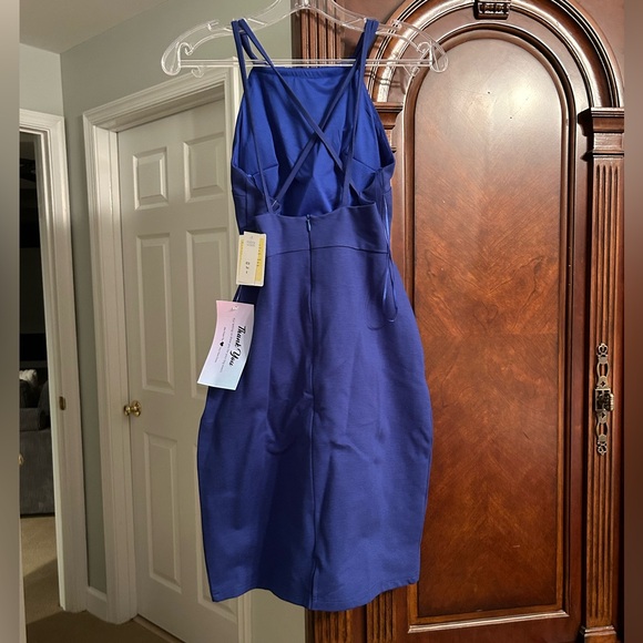 Royal Blue Halter Dress - Picture 2 of 3
